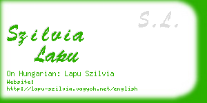 szilvia lapu business card